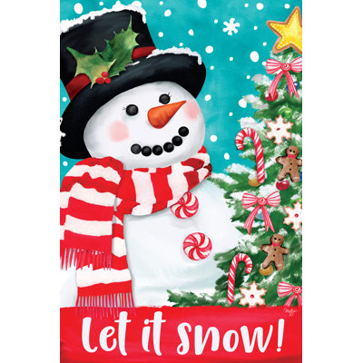 «Let It Snow Snowman On Canvas» par Mollie B.