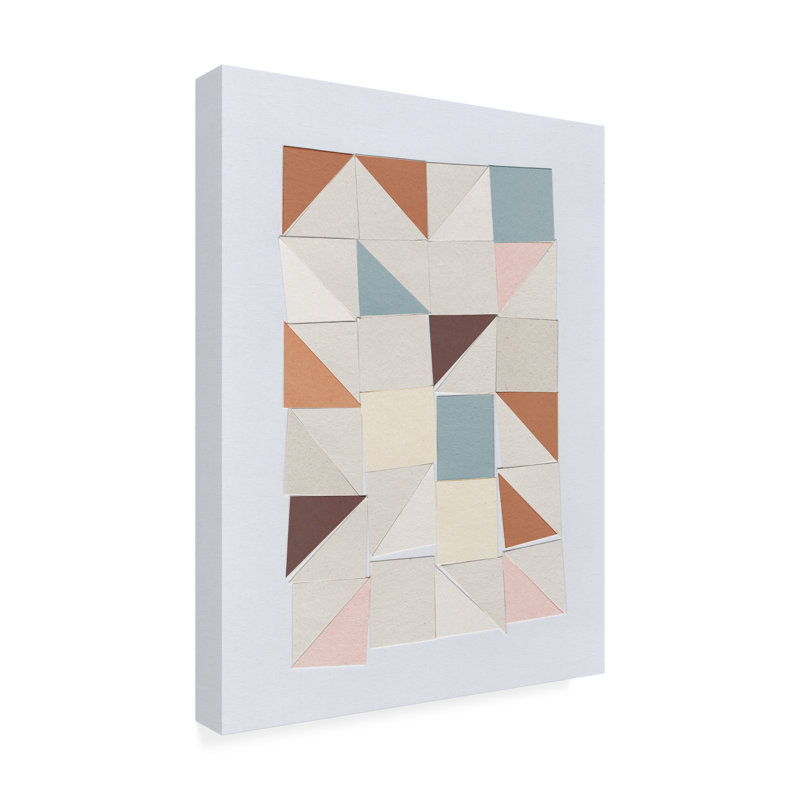 Géométrie pastel moderne et contemporaine, H 47 po x l 35 po x P 2 po