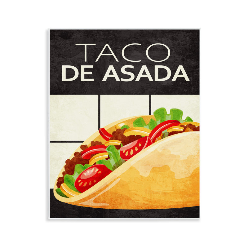 Plaque murale Taco Classic Meal, design par Kim Allen