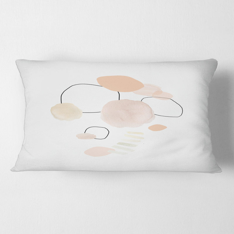 Rectangle, taches d'aquarelle - coussin décoratif imprimé Shabby Elegance