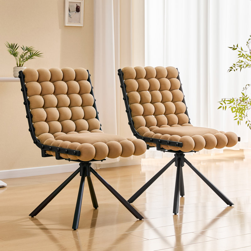 Ensemble de 2 chaises d'appoint Modern, Brun