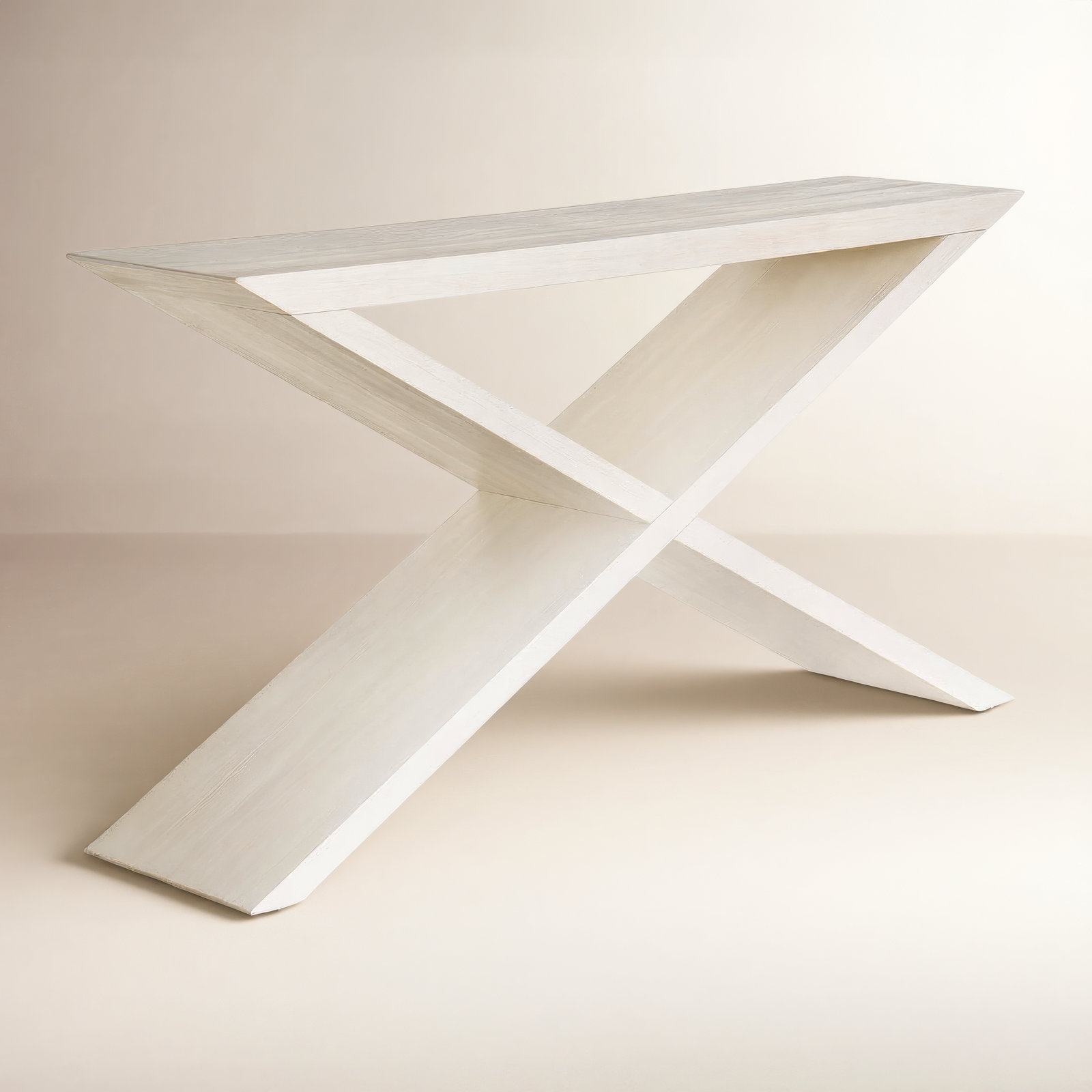 Baxley 60'' Solid Wood Console Table, Ivory