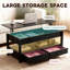 Table basse à plateau relevable avec tiroirs et compartiment caché-118671473