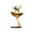 Gold Woman Statue, Modern Glam Resin Lady Face Sculpture with Wide-Brim Hat