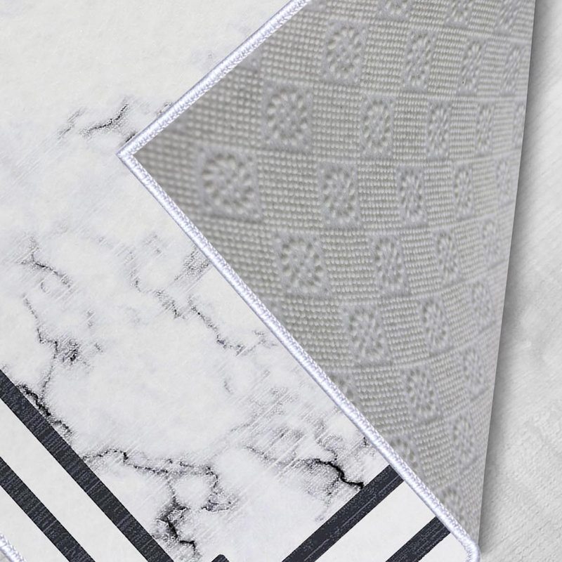Premium Woven Area Rug, 5.9 x 9.2 Feet | 100% Polyester, 650 g/m² | Antibacterial, Non-Slip PVC Dot Underside, 0.3 in Pile Height | Machine Washable, 3D Digital Printing | Perfect for Living Room & Bedroom Decor