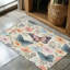 Tapis tressé à motif de fleurs flottantes-1914580345