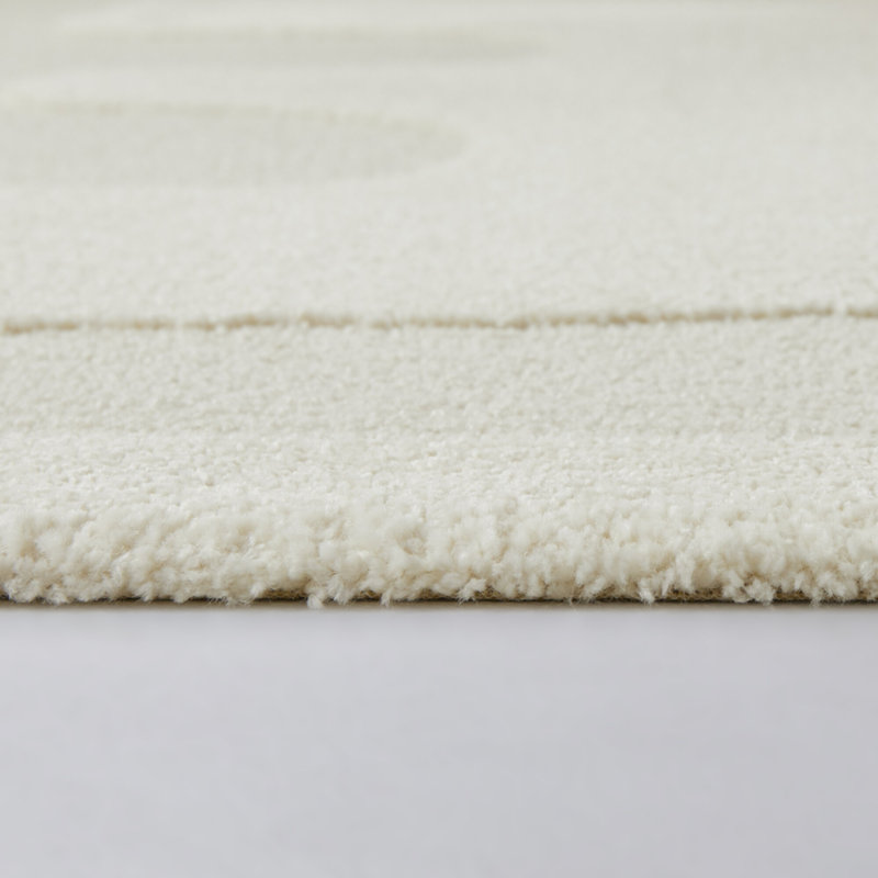 Tapis pour enfants Alena, Crème, crème, Rectangle 5 pi 3 po x 7 pi