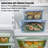  Pyrex Simply Store Tinted 5-Pack Round Storage Set with Plastic Lids, Blue