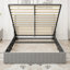 Structure de lit grand avec rangement - Lit de rangement relevable avec tête de lit moderne à oreilles-433643508
