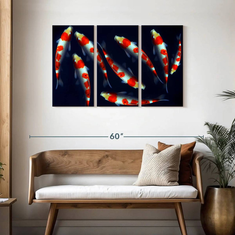 Brampt Sleek Koi Fish, 28" H x 45" W
