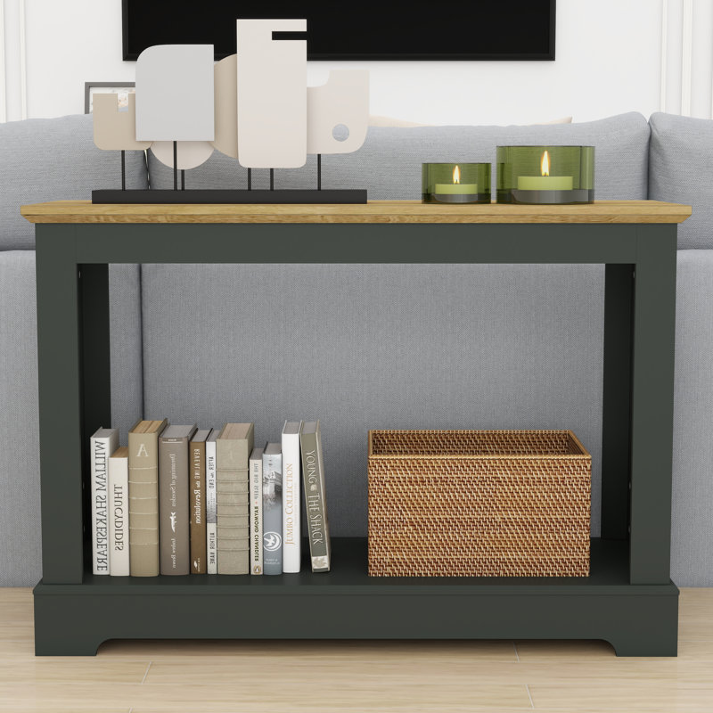 Korbin 42'' Console Table, Kale Green/Reviera Eichi