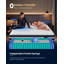 Pocket Sprung Mattress with Cooling Gel Memory Foam, 7-Zone Support, Blue-131379010
