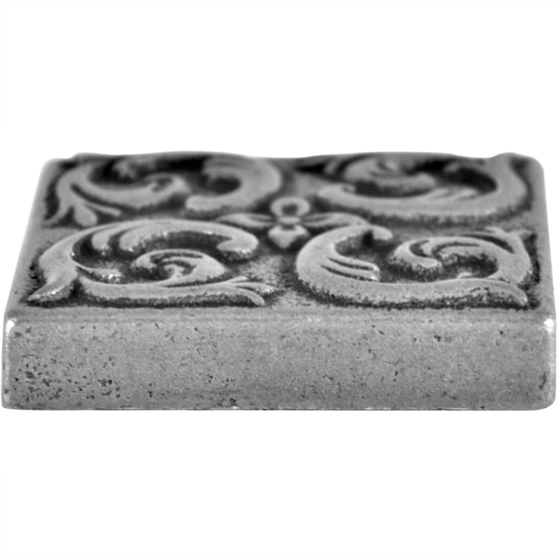 Pewter Nickel Hand Painted Resin Decorative Accent Tile Set