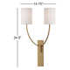 Ansted 2 Light Dimmable Armed Sconce