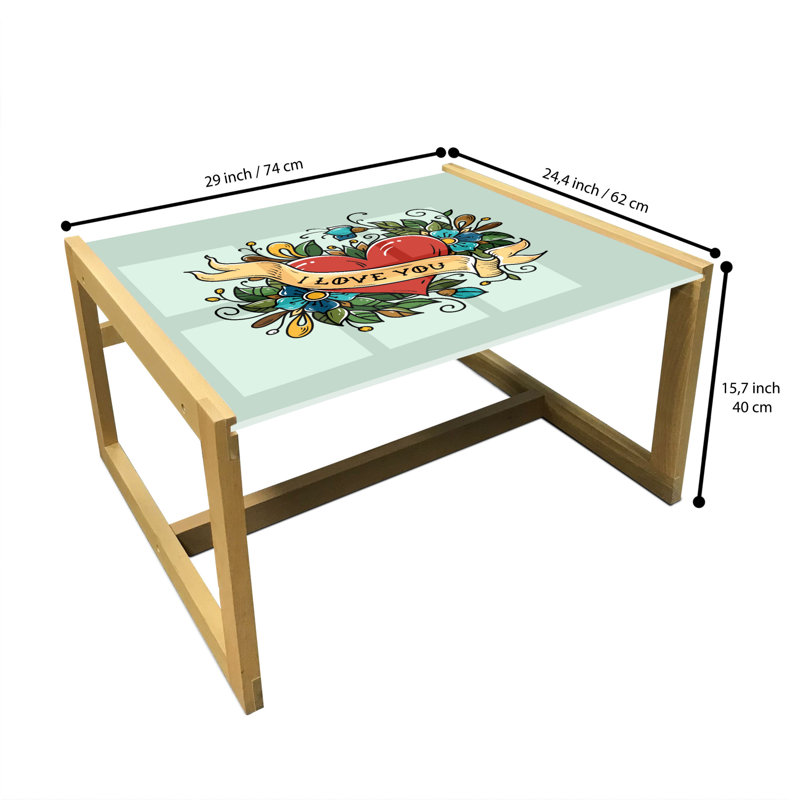 Tiara Sled Coffee Table, 40cm H x 74cm W x 62cm D
