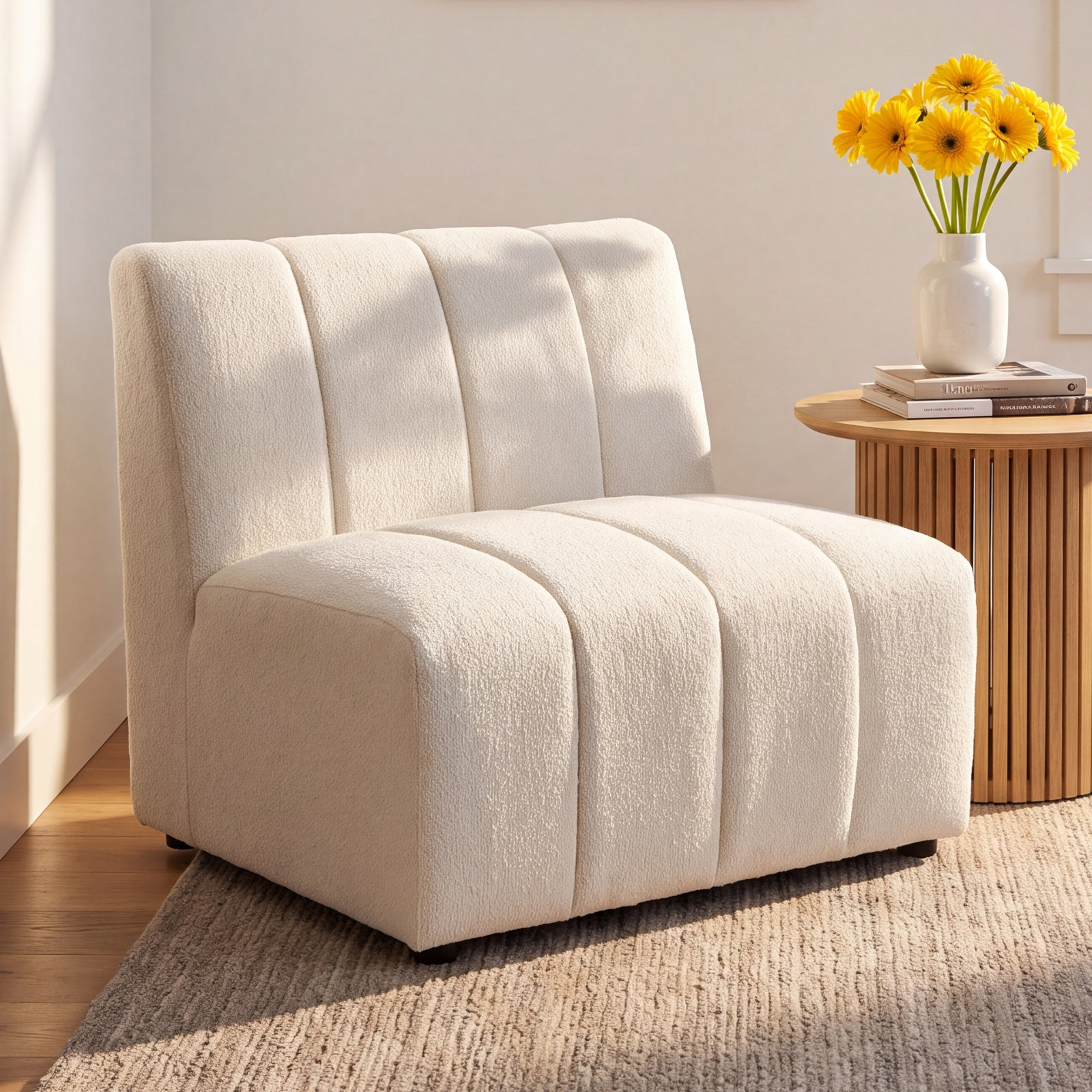 Bowry Modular Accent Chair, Fayette Cloud Polyester Blend