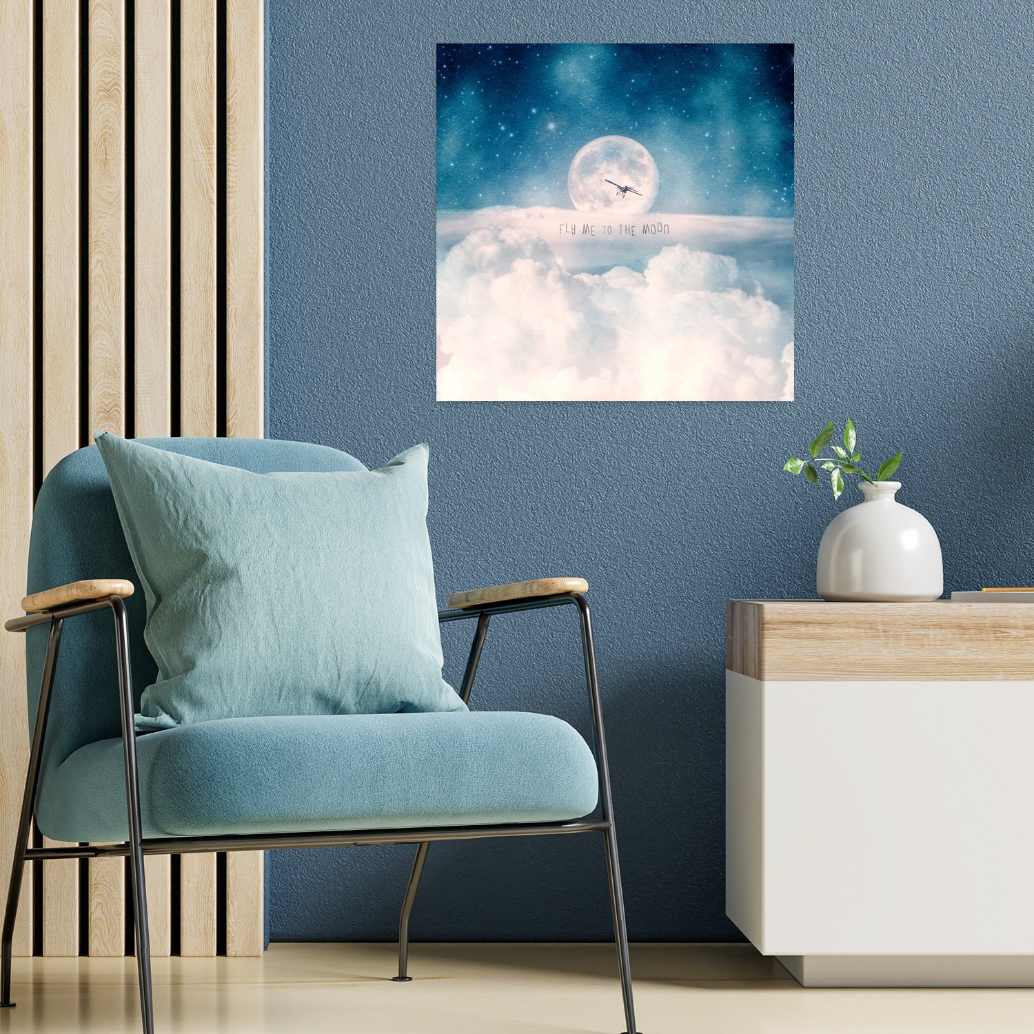 Red Barrel Studio® Moonrise Over The Clouds Abstract Contemporary Urban ...