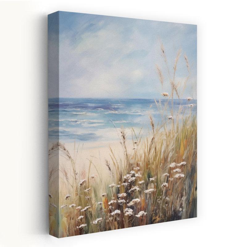 Sea Breeze Blooms, art côtier contemporain, H 24 po x l 16 po