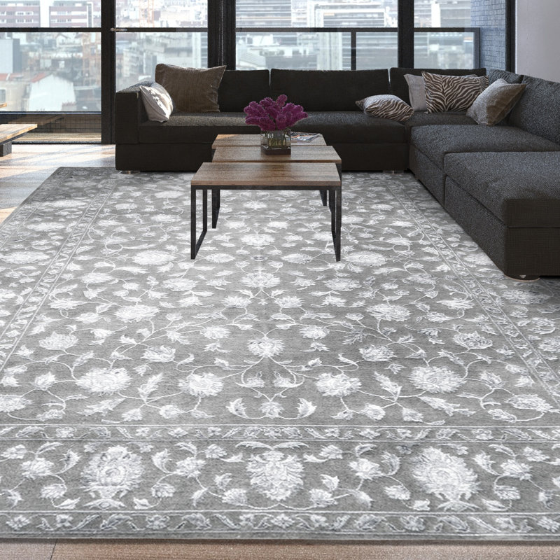 Oriental Area Rug in Gray