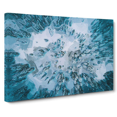 Fresh Snow upon the Forest in Abstract - Wall Art