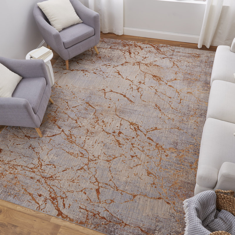 Rhun Abstract Indoor Rug, Rectangle 2' x 3'