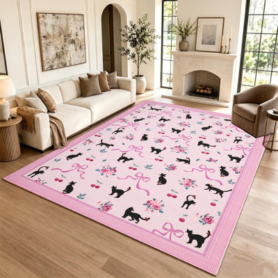 Tapis lavables à la machine pour la chambre à coucher Tapis doux à motif géométrique moderne antidérapant Tapis d'intérieur pour chambre d'enfant