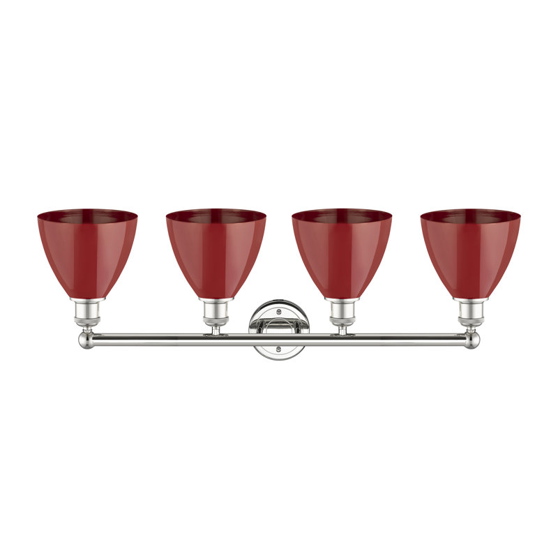 Alquin 4 - Light Dimmable Vanity Light, Red, Polished Nickel