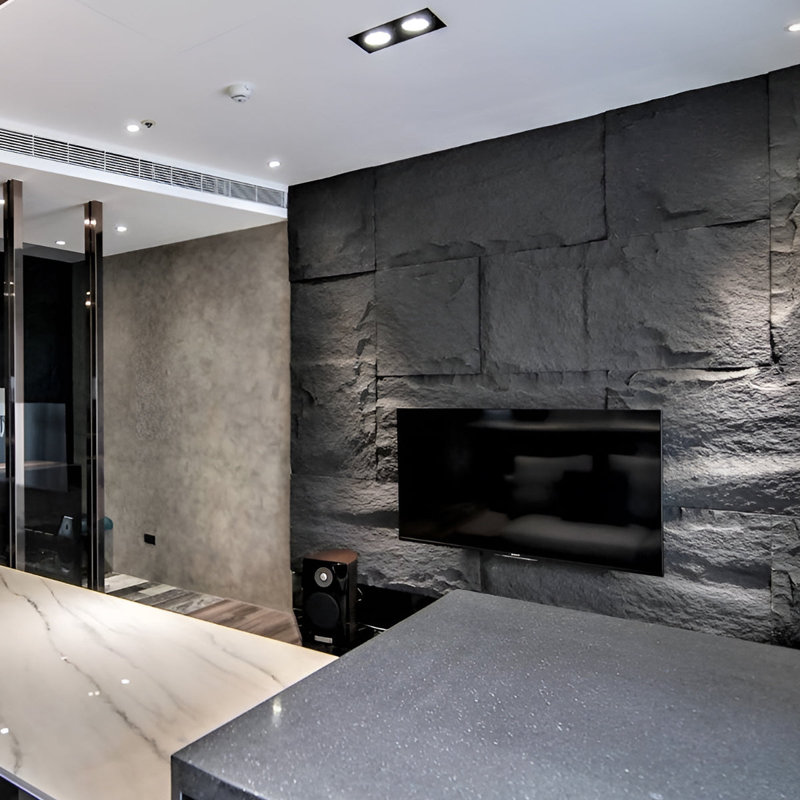 Britwall Black Slate Rock Hard PU Wall Panel – 1200 x 600 mm | Lightweight, Waterproof & Realistic Slate Finish