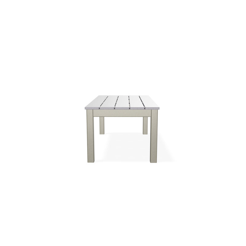 Outdoor Rectangular Coffee Table, Gray/Snow
