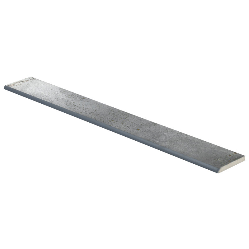 Angela Harris Gray Polished Porcelain Bullnose Tile Trim 24" x 3"