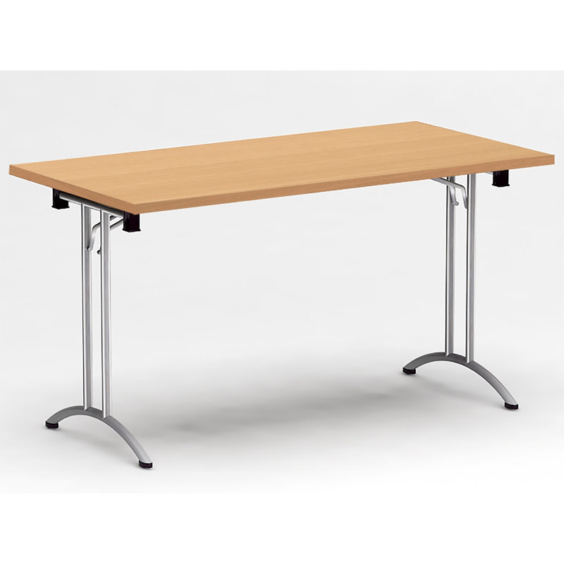 Table de formation pliante de qualité commerciale - Table de classe et de conférence empilable 30 po x 60 po, Hêtre naturel
