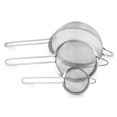 BergHOFF 3Pc 18/8 Stainless Steel Graduated Strainer Sifter Set