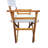 Folding Chair Wooden Director Chair Canvas Folding Chair  Folding Chair  2Pcs/Set   Populus + Canvas (Color : White)-130038362