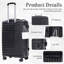 Ensemble de 4 valises en PP 14/24/28/28 pouces Valise avec tringle en fer-857612575