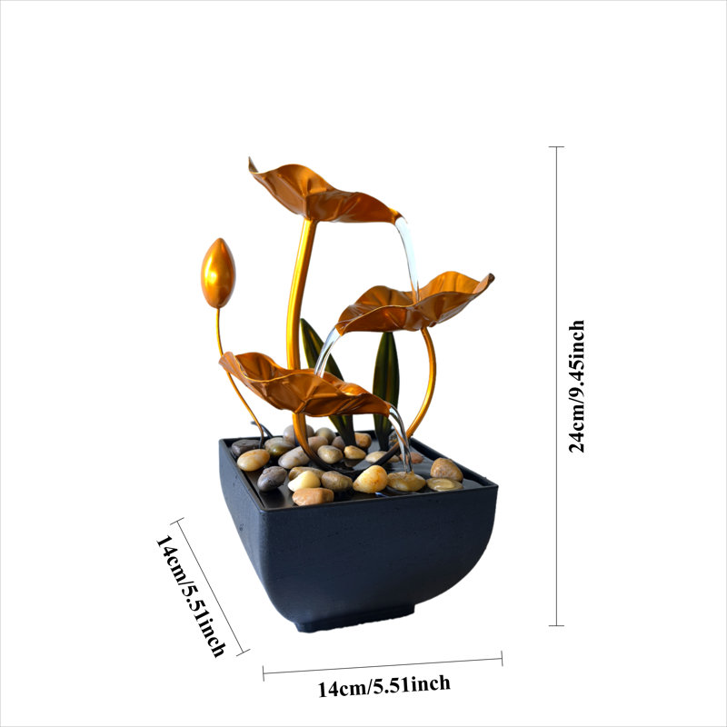 Fontaine de bureau Golden Lotus