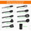 10 pièces Ensemble d'ustensiles de cuisine en silicone résistant à la chaleur - Outils de cuisson antiadhésifs avec support en PP (gris et noir)-68602265