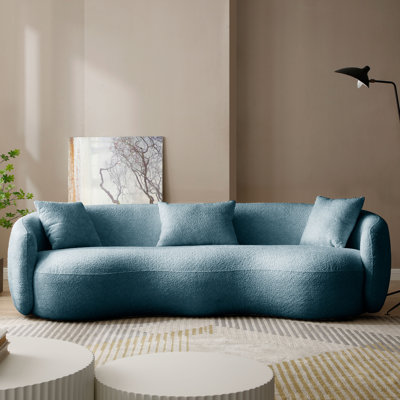Yazgur Boneless 93.6" Curved Modern Upholstered Sofa
