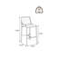 Tabouret de bar 25,59 po