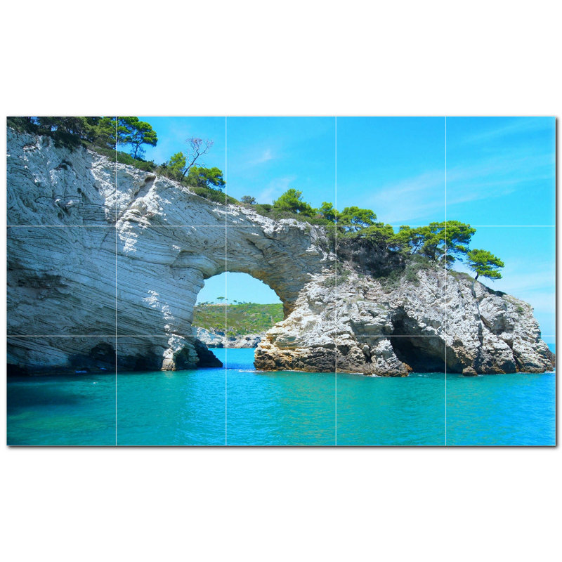 Murale en céramique satinée 6 "x 6" Beach Photo