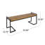 Banc de patio en bois et métal-391383449