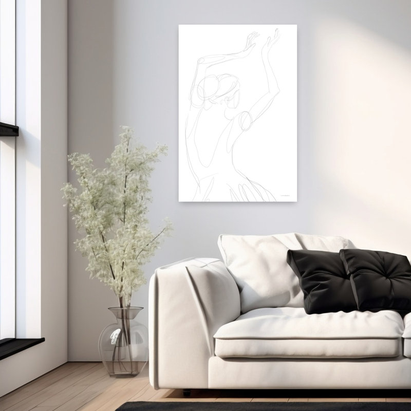 Art contemporain abstrait Vogue, 36" H x 24" W