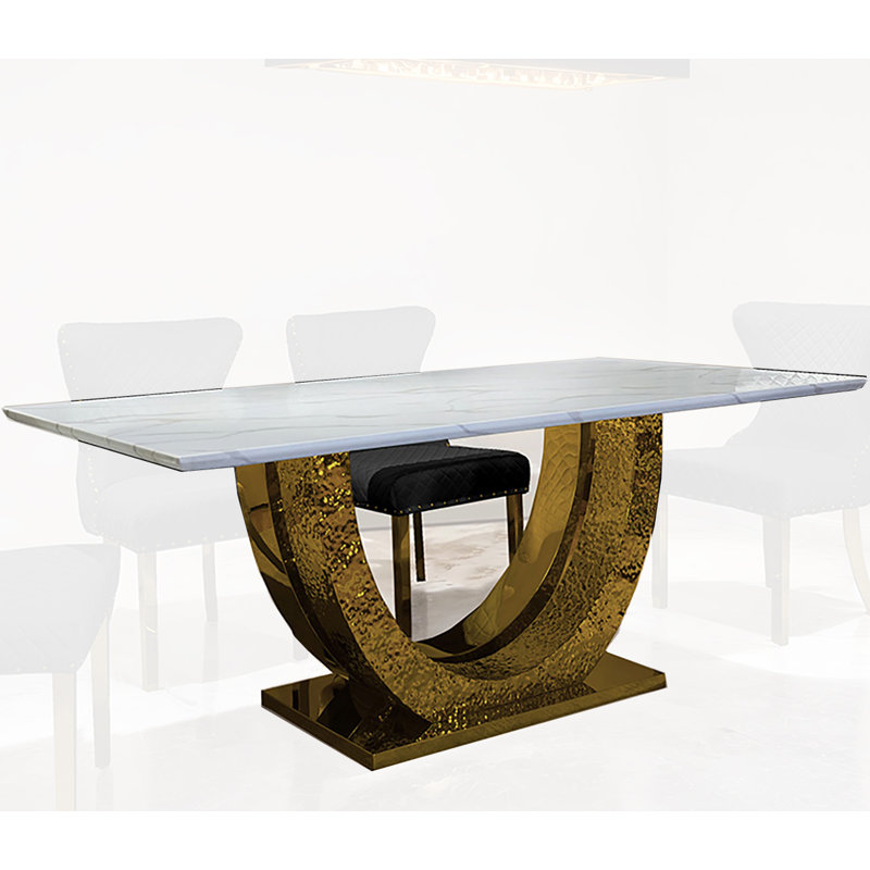 Hayter Dining Table, Gold