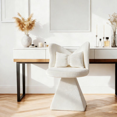 Fauteuil de coiffeuse, fauteuil d'appoint pivotant pour chambre à coucher, salon