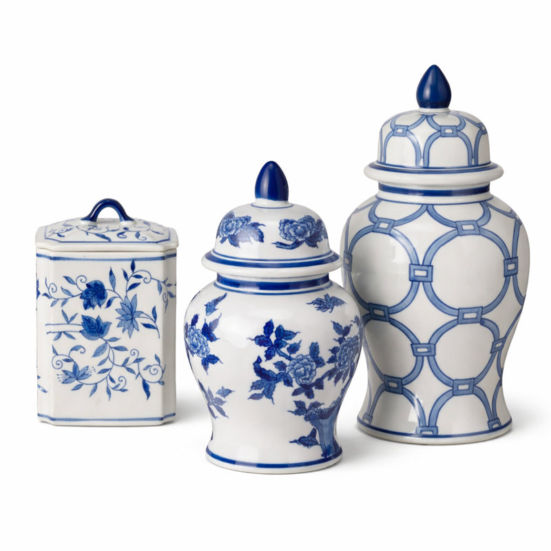 Ensemble de 3 vases en céramique Cinya