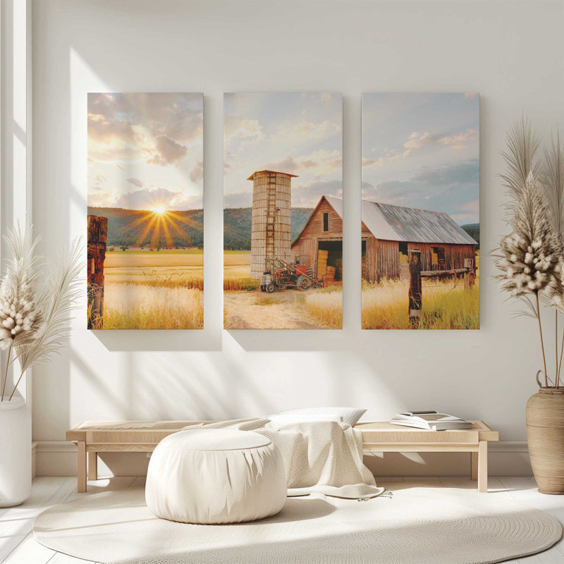 Golden Harvest | Impression sur toile 3 panneaux, H 36 po x l 54 po