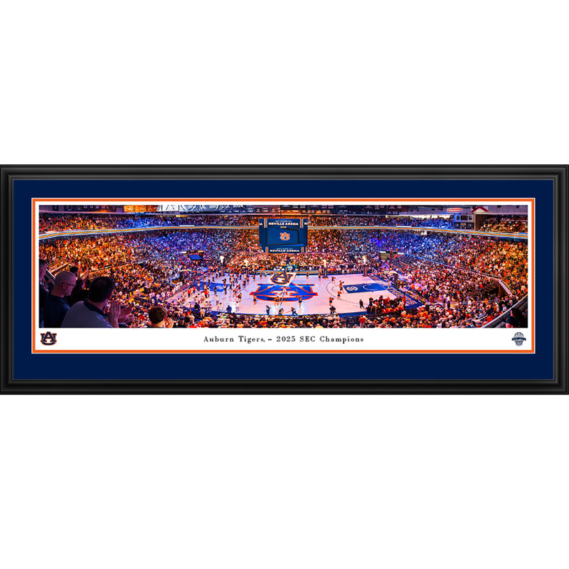 Broome Auburn Basketball - reproduction encadrée, H 18 po x l 44 po, Reproduction encadrée avec passe-partout