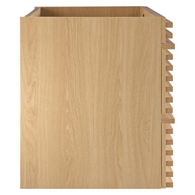 Modway Render 36" Wall Mounted Single Bathroom Vanity Base Only, Oak