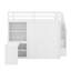 Lit mezzanine avec garde-robe, bureau et tablettes-1076254574