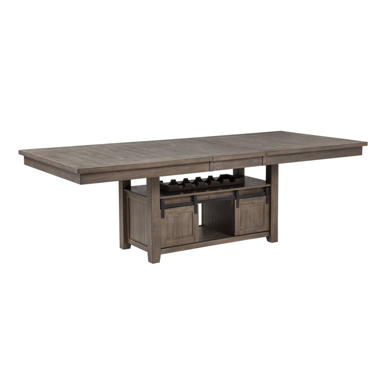 Table de salle à manger extensible avec base de rangement