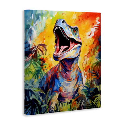 Fierce Roaring T-Rex Canvas, design by Creative Studio